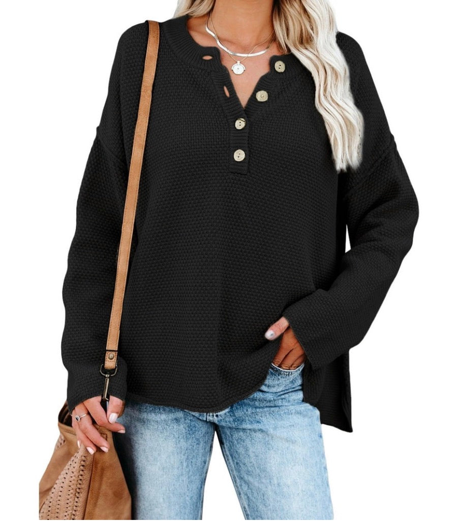Women Solid Color Sweater