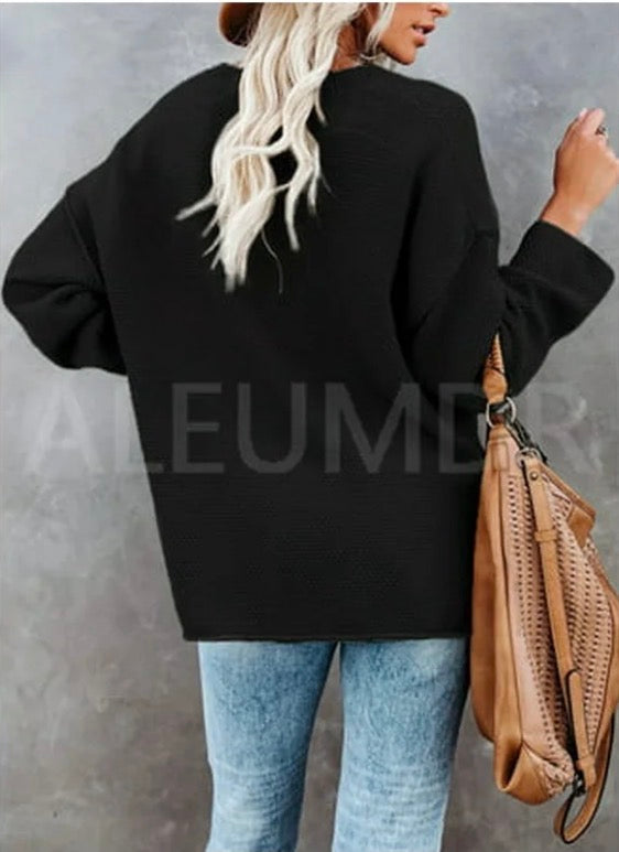 Women Solid Color Sweater