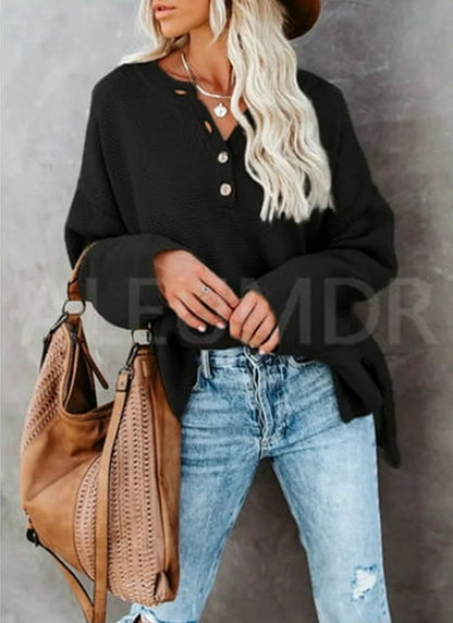 Women Solid Color Sweater