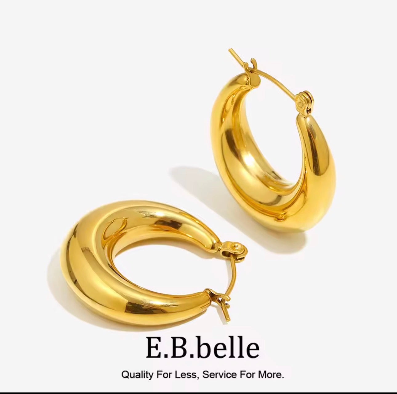 Gold Plated Hoop Earrings for Women - Tarnish Free